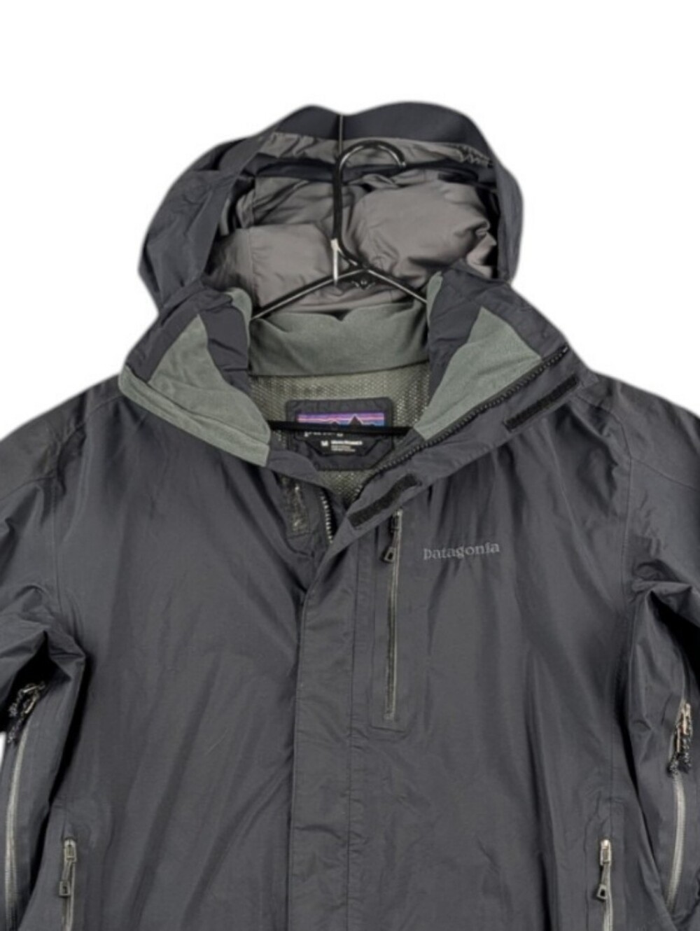 Patagonia Piolet 83380 Men's M Black GORE-TEX Hooded Shell Jacket EUC - Picture 5 of 11